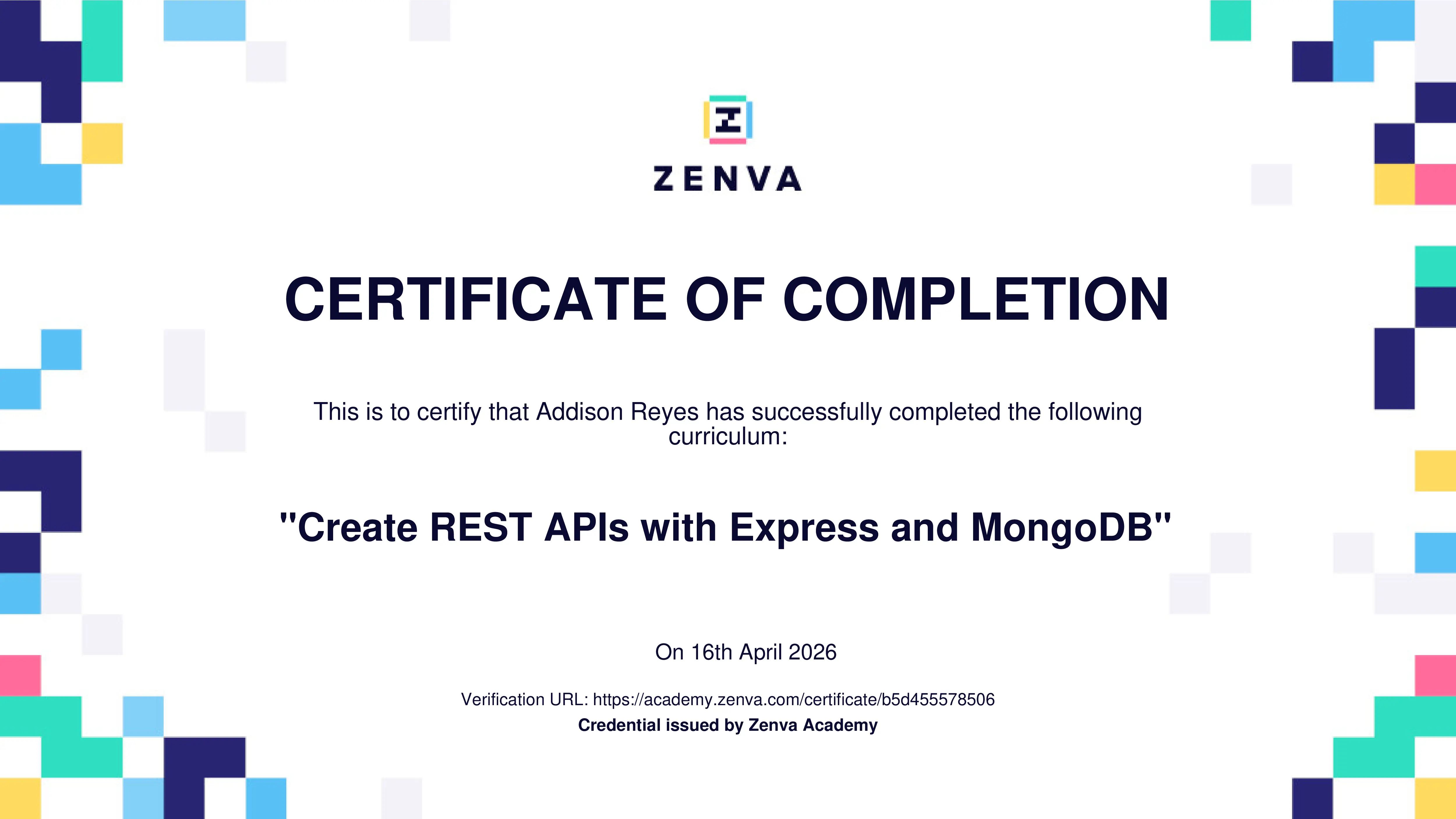 Create REST APIs With Express And MongoDB