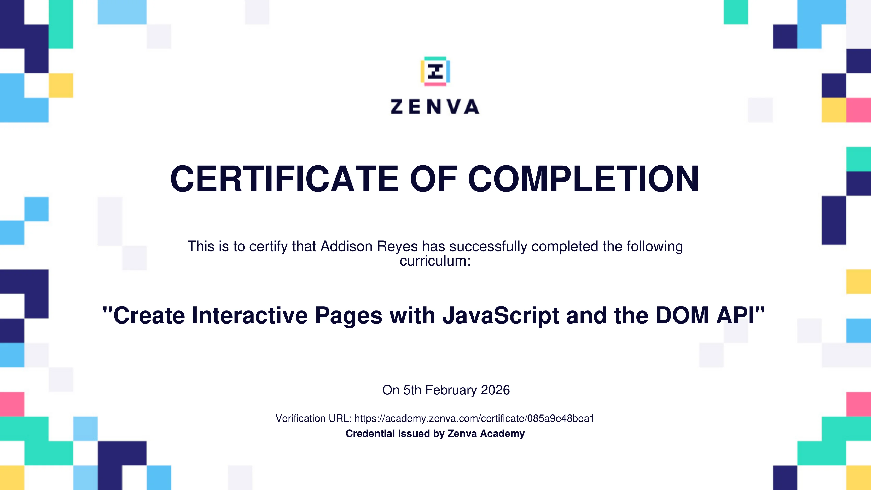 create interactive pages with javascript and the dom api