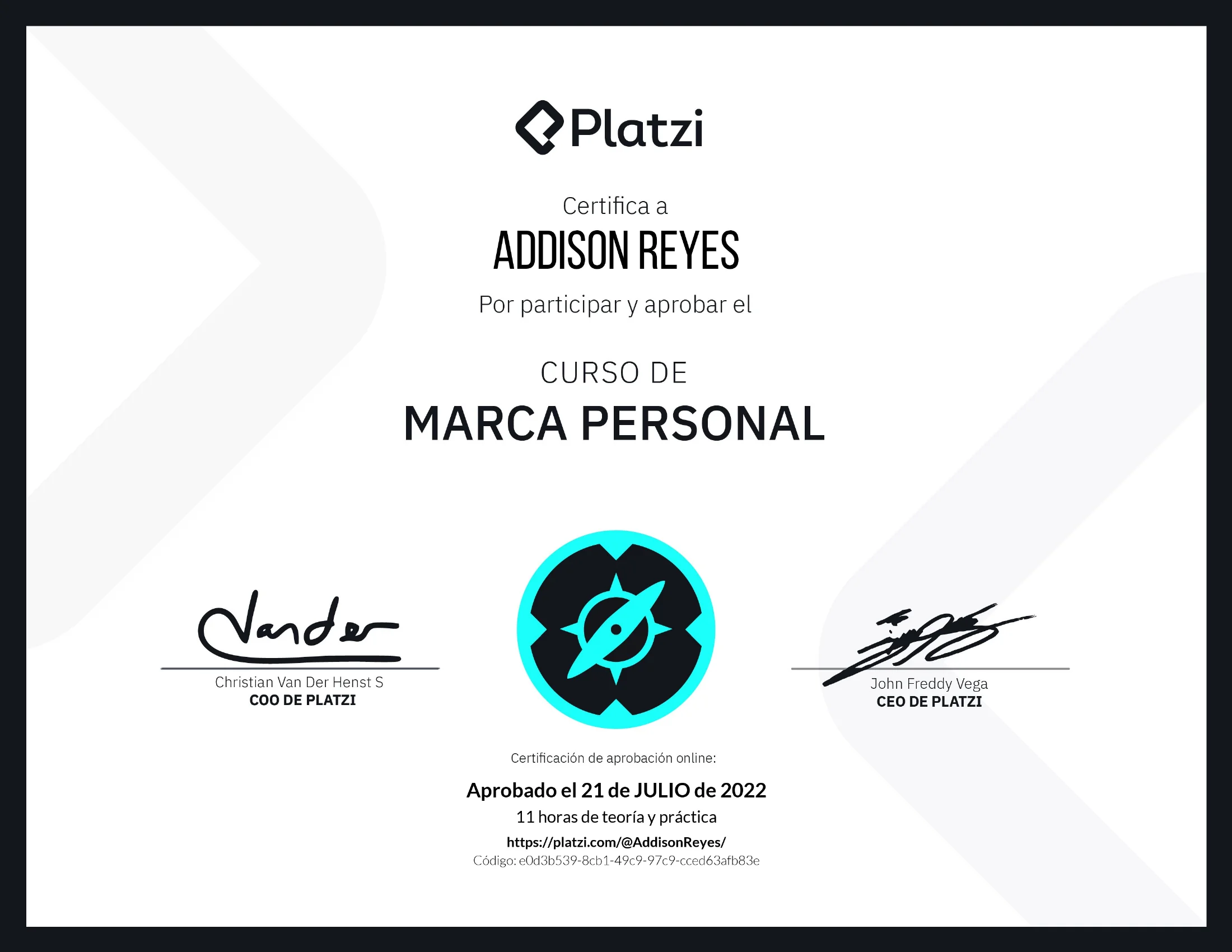diploma marca personal