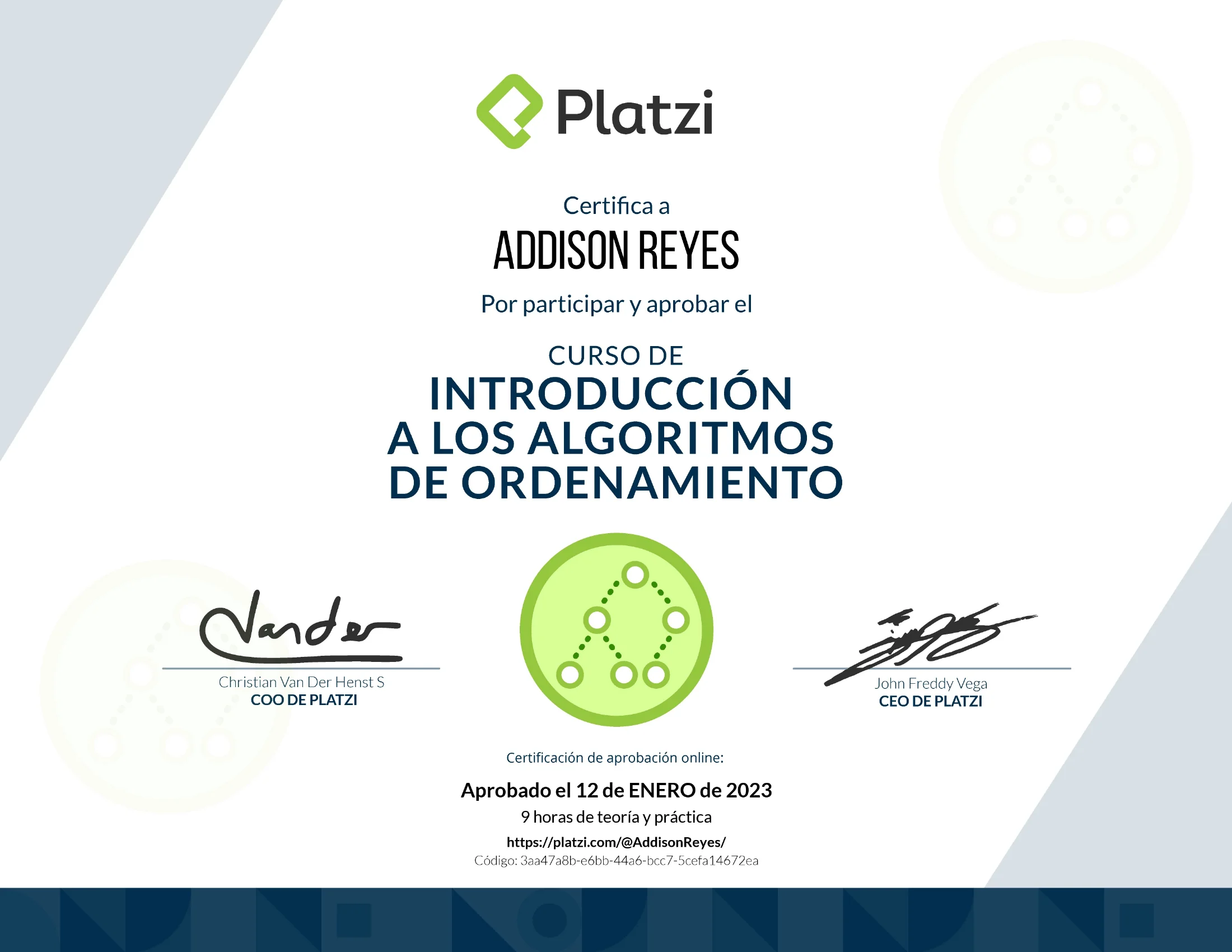 diploma ordenamiento